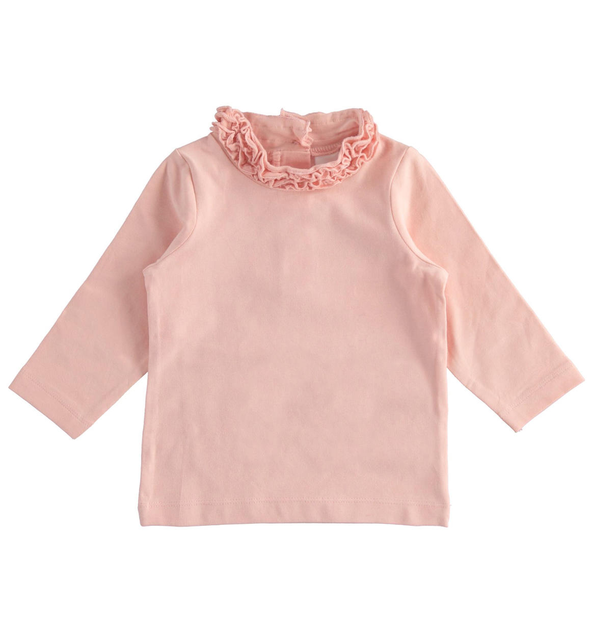 Winter Stretch Cotton T Shirt With Mock Neck For Girl From 6 Months To 7 Years Ido Ido Ido
