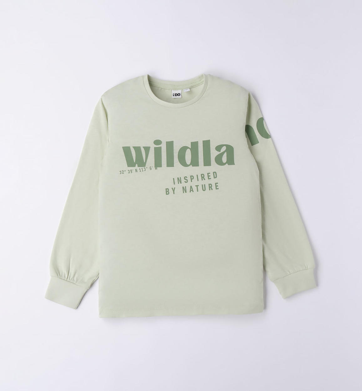 Maglietta Bambino Verde Chiaro Mélange Con Stampe Tigri – 100% Cotone Morbido, Manica Corta, Taglia 128