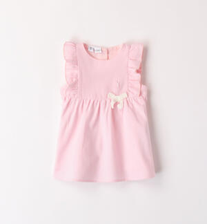 Baby girls' dress with bow PINK