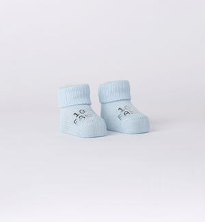 100% Family Baby Booties LIGHT BLUE