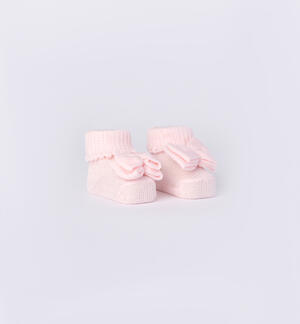 Baby girl socks with bow PINK