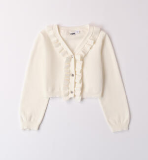 Cardigan bambina con ruches