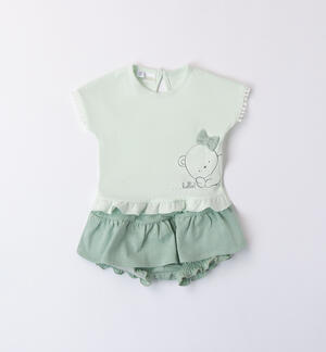 Girls' culotte outfit GREEN