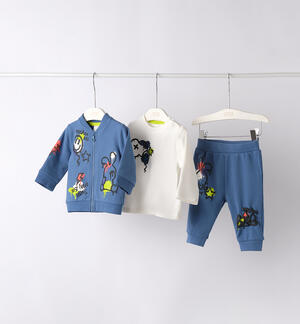 Three-piece Baby Boy Outfit BLUE