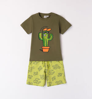 Boys' short outfit GREEN