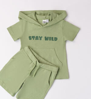 Boys' summer outfit in cotton GREEN