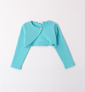 OPEN LONG SLEEVE SWEATER WITH ZIP OR BUTTONS LIGHT BLUE