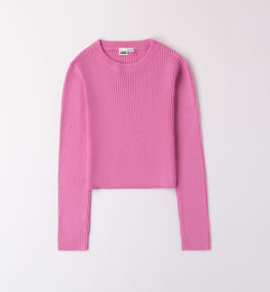 Turtleneck sweater for girl PINK