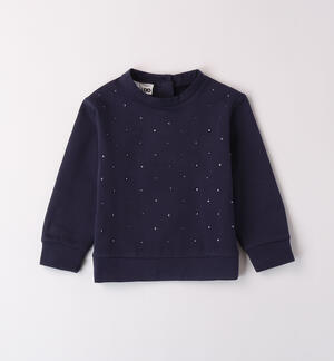 Girl sweatshirt with rhinestones