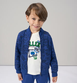 Felpa bambino con zip BLU