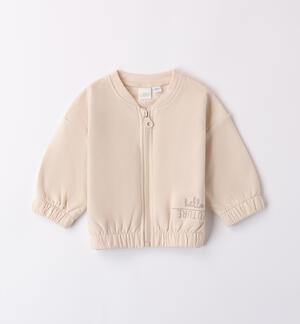 Zip-up Baby Girl Sweatshirt