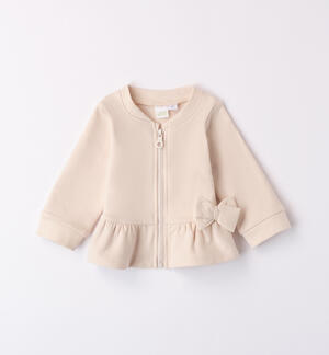 Zip-up Baby Girl Sweatshirt