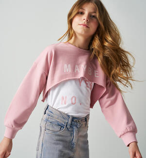 CLOSED SWEATER WITH OR WITHOUT HOOD PINK