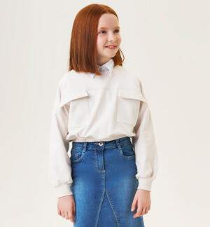 Girl sweatshirt with pockets