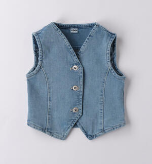 Gilet di jeans bambina BLU