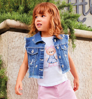 Gilet di jeans bambina