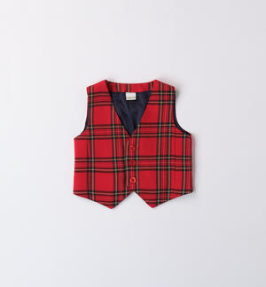 Gilet rosso neonato