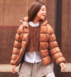 Padded jacket girl BROWN