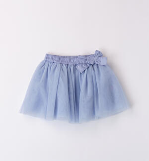Girls' tulle skirt LIGHT BLUE