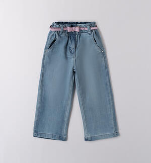 Jeans con cintura per bambina