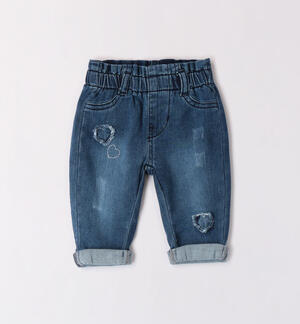 Girls' heart design jeans