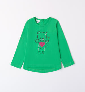 Girl's 100% cotton t-shirt GREEN