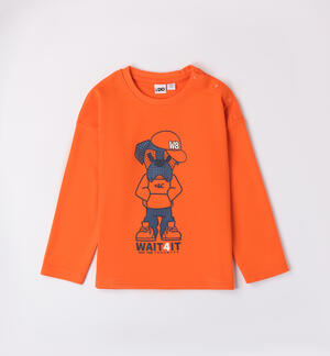 Baby boy t-shirt with box ORANGE