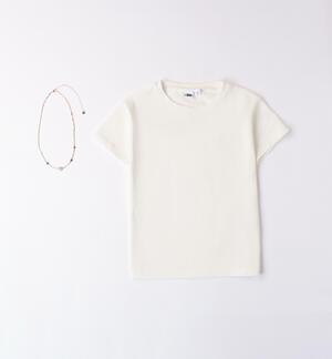 Girl's T-shirt with necklace