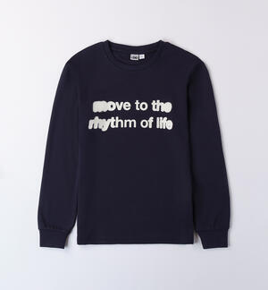 T-shirt boy crew neck BLUE