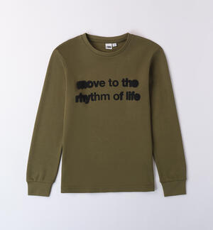 T-shirt boy crew neck GREEN