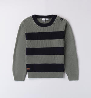 Striped sweater for child GREEN