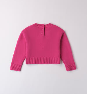 Maglione bambina con fiocchi FUCSIA