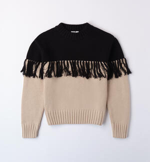 Fringed sweater girl