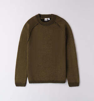 Boy's crew neck sweater GREEN