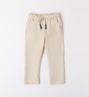 Boys' trousers in a linen blend