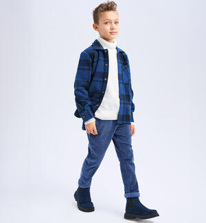 Velvet pants for boys BLUE