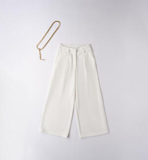 Girl's trousers with belt