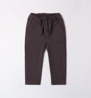 Pantaloni bambino con risvolto GRIGIO