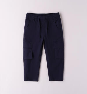 LONG WOVEN TROUSERS BLUE