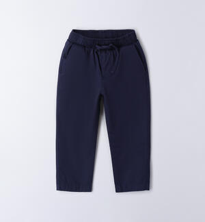 LONG WOVEN TROUSERS BLUE