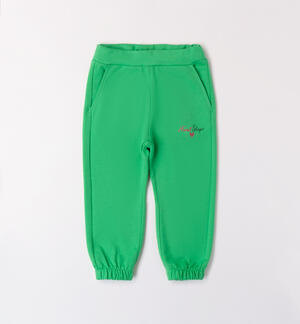 Pantaloni felpa bambina VERDE