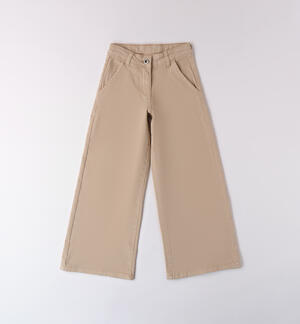 Pantaloni larghi da ragazza BEIGE