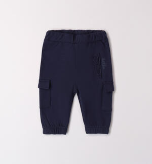 Pantaloni tuta bimbo cotone BLU