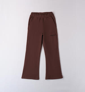 Tracksuit pants for girl BROWN