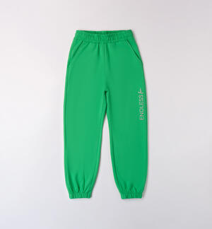 Pantaloni tuta ragazza VERDE