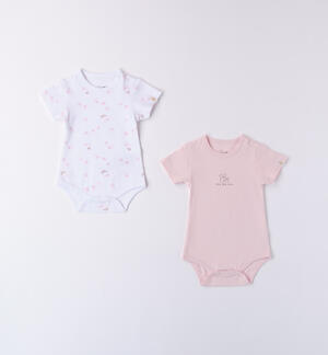 Set body neonato unisex ROSA