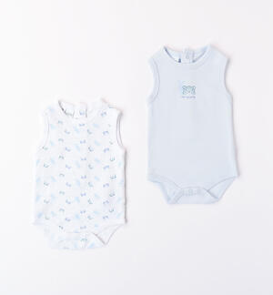 Set of two bodysuits for baby boy