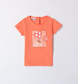 T-shirt arancione per bambina