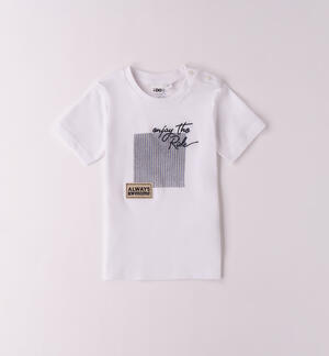 White t-shirt, 100% cotton for boys