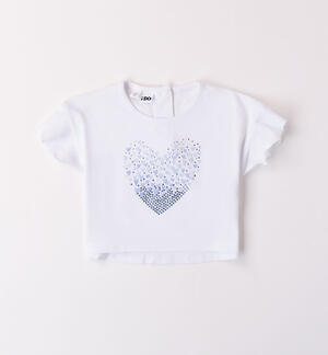 T-shirt bambina con cuore